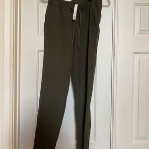 Lulu Lemon stretch high rise joggers in army green